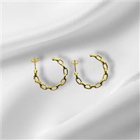 Orecchini Domar Gioielli Donna Orecchino cerchio argento 925 dorato con zirconia cubica in Argento Cubic Zirconia EZC104281 - EZC104281